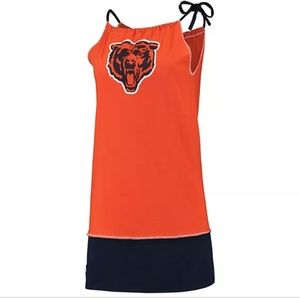 💙🧡NWT Women's Orange Chicago Bears Sustainable Vintage Tank Dress💙🧡
